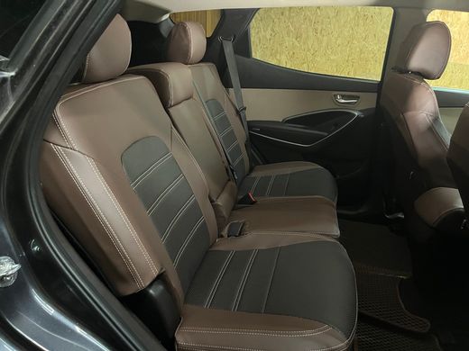 Авточехлы из экокожи Hyundai Santa Fe (DM) '2012–18г., "Tuning Cobra"