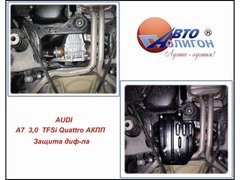 Защита дифференциала Полигон-Авто AUDI A7 3,0 TFSi Quattro АКПП (кат. *)