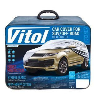 Тент автомобильный Vitol всесезонный (размер JEEP L) повышенной плотности