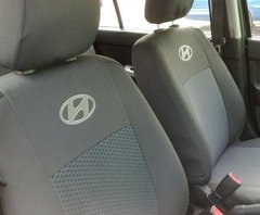 Авточехлы Hyundai Accent с 2017г., раздельная задн. спинка (Автоткань, ТМ Elegant)