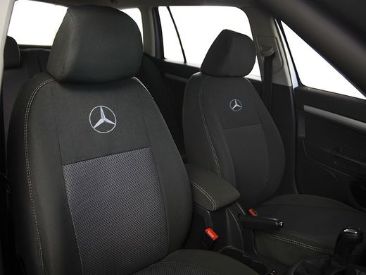 Авточехлы Mercedes C-class (W203) цельная задняя спинка (Автоткань, EMC-Elegant Classic)