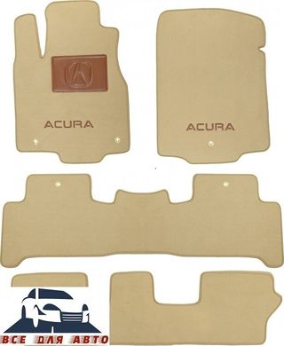 Ворсовые коврики Acura MDX '2006-2012г. (7 мест) STANDART