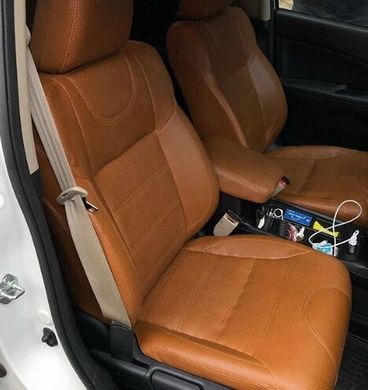 Авточохли з екошкіри Honda CR-V (RM) '2011–18р., "Tuning Cobra"