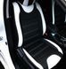 Авточохли з екошкіри Nissan Leaf '2010&ndash;17р., "Tuning Cobra", кольорові вставки
