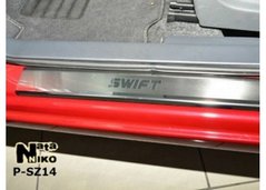Накладки на пороги Suzuki Swift V c 2012г, 4 шт.