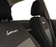 Авточехлы Daewoo Lanos, с задними буграми (Автоткань, ТМ Elegant)