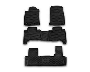 Коврики в салон Toyota LC Prado 150 с 2013г. 3 ряда (Element, полиуретан)