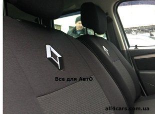 Авточехлы Renault Logan c 2012г., седан, цельная задняя спинка (Автоткань, EMC-Elegant Classic)