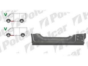 Порог правый под передние двери Renault Trafic с 2001г