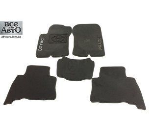Ворсові килимки Toyota Land Cruiser Prado 150 з 2009р., роздільний 2 ряд (STANDART)