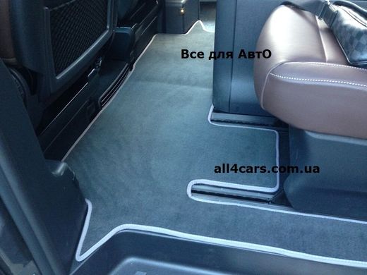 Ворсовые коврики Mercedes V-Class (W447) (7 мест) с 2014г. серые (STANDART)