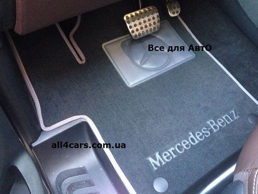 Ворсові килимки Mercedes V-Class (W447) (7 мест) с 2014г. серые (STANDART)