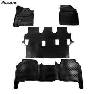Коврики в салон Lexus LX570 2007-2012г. (3 ряда), 4шт. (Element, полиуретан)