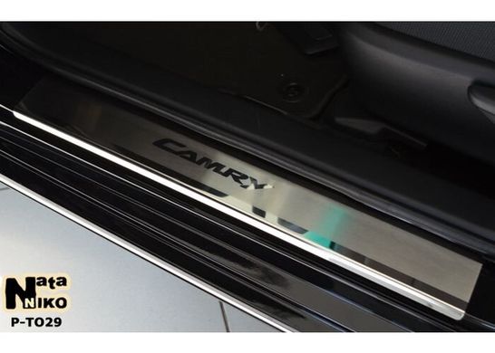 Накладки на пороги Toyota Camry V50 c 2012г, 4 шт.