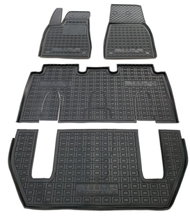 Коврики в салон Tesla Model X '2015-21г., 7 мест (Avto-Gumm, полиуретан)