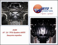 Защита коробки Полигон-Авто AUDI A7 3,0 TFSi Quattro АКПП (кат. St)