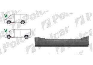 Поріг правий Volkswagen TRANSPORTER T4 с 1996г.