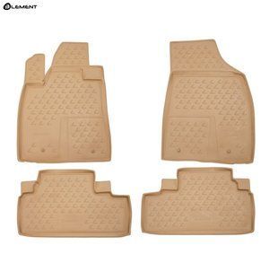 Коврики в салон Lexus RX350 2009-2012г. бежевые (Element, полиуретан)