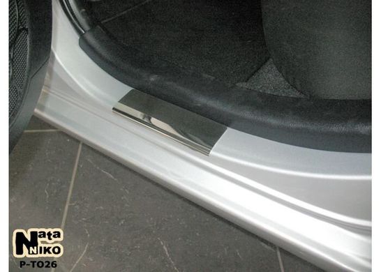 Накладки на пороги Toyota Yaris III 5D 2011-2014гг, 4 шт.