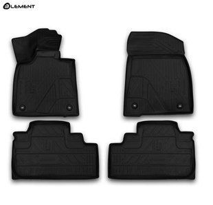 Коврики в салон 3D Lexus RX350 с 2015г. черные (Element, полиуретан)
