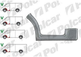 Порог правый Mercedes Sprinter 209-524 (W406) с 2006г.под перед. двери, с 1/3 подкрылка