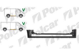 Поріг правий Volkswagen TRANSPORTER T5 2003-2015г під розсувні двері