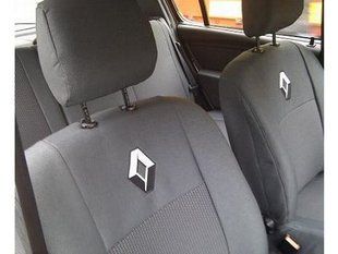 Авточехлы Renault Sandero '2007-14г., цельная задняя спинка (Автоткань, EMC-Elegant Classic)