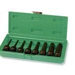 Набор торцевых головок ударных JONNESWAY 1/2"DR, Н5-Н19, 8 шт.