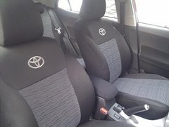 Авточехлы Toyota Yaris седан 2005-2011г. (Автоткань, EMC-Elegant Classic)