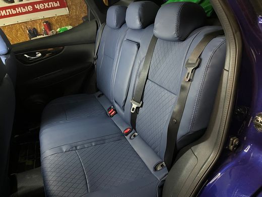 Авточохли з екошкіри Nissan Qashqai '2014-2021р., "Tuning Cobra"