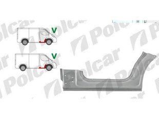 Порог правый Opel Vivaro 2001-2014гг. под перед. двери, с 1/3 частью подкрылка