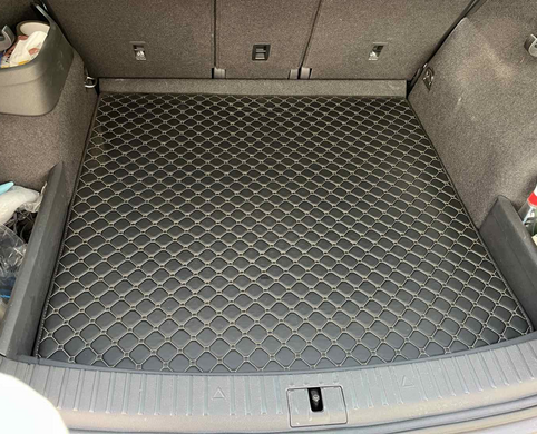Килим в багажник з екошкіри Skoda Kodiaq 2016-2024р. (5 місць)