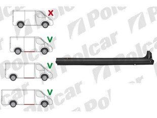 Поріг правий Ford Transit 2000-2006г під розсув. двері, довга база, арт.32474211