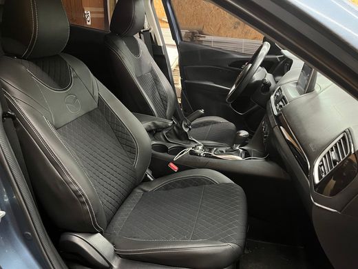 Авточехлы из экокожи Mazda 3 (BM) '2013–19г., "Tuning Cobra"