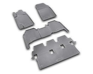 Коврики в салон Toyota Land Cruiser 200 2008-2012г. 3 ряда (Element, полиуретан)